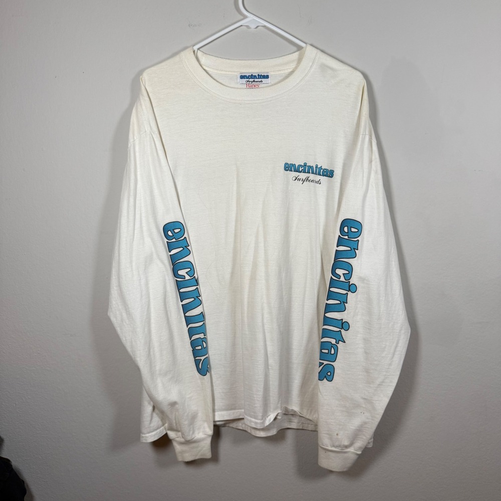 Encinitas Surfboards Long Sleeve T Shirt Mens XL Graphic Surf Beach